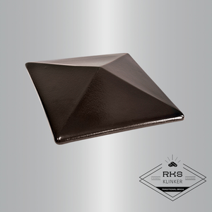 ᐉ Клинкерный оголовник на столб, Ониксовый чёрный