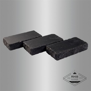 Брусчатка из известняка RKS Slate Belgian Black 200x100x30 мм