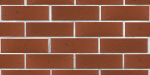 Кирпич облицовочный ЛСР, тёмно-красный, рустик, 1НФ на белом шве