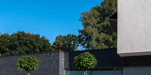Фасадный черный камень на фото 3D панели RKS SLATE Сланец Black Slate в наличии на складе (16)