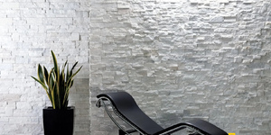 Белый камень для стен в интерьере купить 3D панели RKS SLATE Кварцит White Quartz Modern (3)