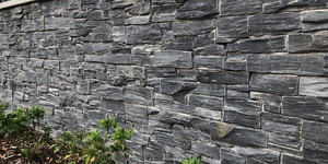 Цоколь из природного камня 3D панели RKS SLATE Сланец Black Slate Country (3)