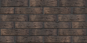 Кирпич облицовочный ЛСР, Графитовый с посыпкой, Рустик, 1НФ на графитовом шве