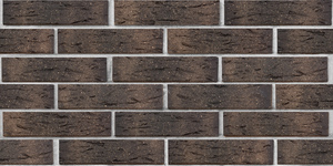 Кирпич облицовочный ЛСР, Графитовый с посыпкой, Рустик, 1НФ на белом шве