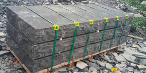Бордюр поребрик ступень палисад Belgian Belgian Black из камня известняка от RKS SLATE (25)