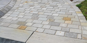 Бордюр поребрик ступень палисад Belgian Grey из камня песчаник от RKS SLATE (15)