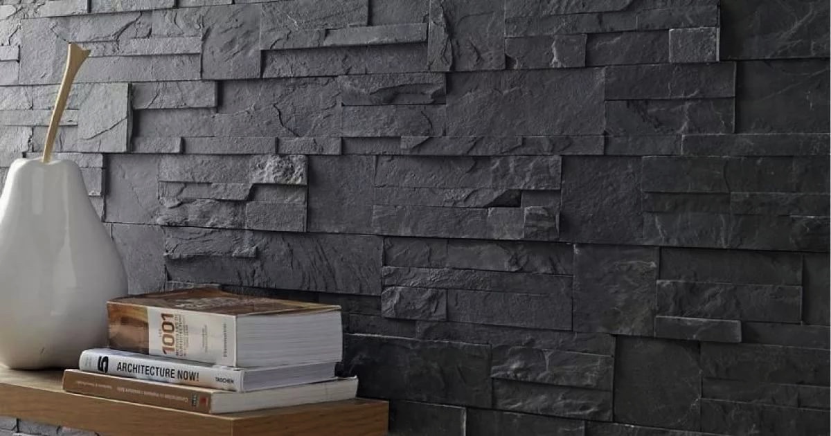 3D панели Сланец Black Slate Modern5