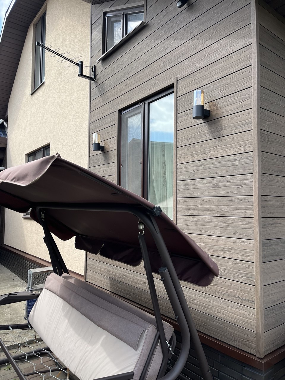 Террасная доска из ДПК Bamberg, Square Fossiled, Brazilian Walnut 2