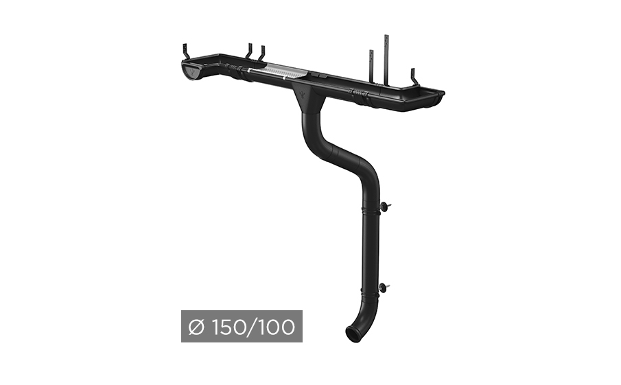 Водосточная система AQUASYSTEM PU MATT 150/100 мм RAL 9005 в Курске