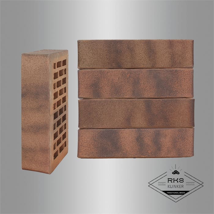 Кирпич облицовочный ЛСР, Ореховый флэш, Гладкий, 1НФ в Курске