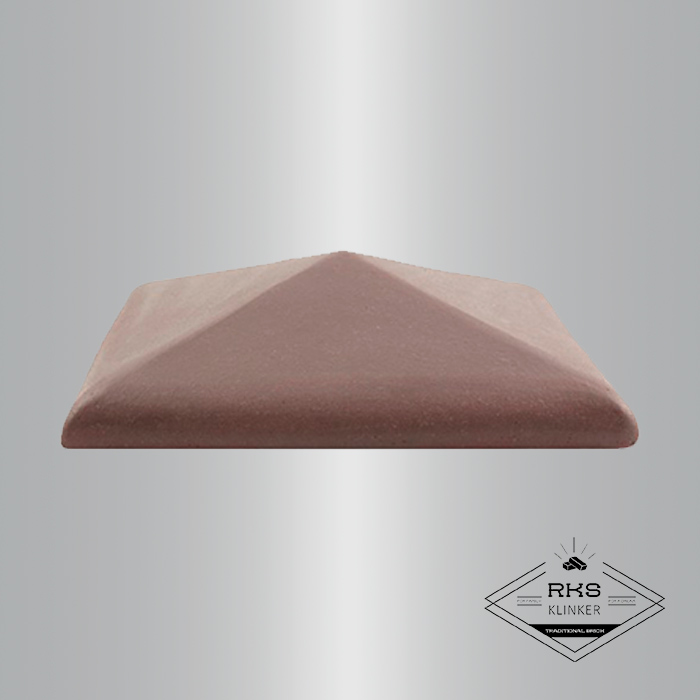 Клинкерный колпак на столб ZG Clinker, С42 425х425 мм, вишнёвый в Курске