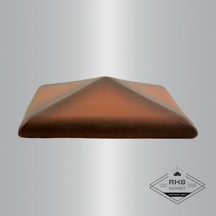 Клинкерный колпак на столб ZG Clinker, С42 425х425 мм, каштановый в Курске