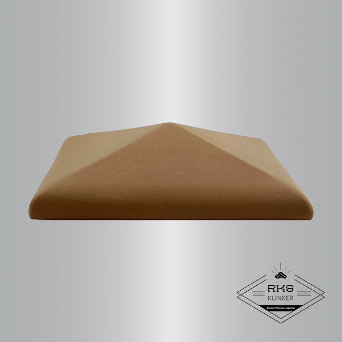 Клинкерный колпак на столб ZG Clinker, С42 425х425 мм, коричневый в Курске