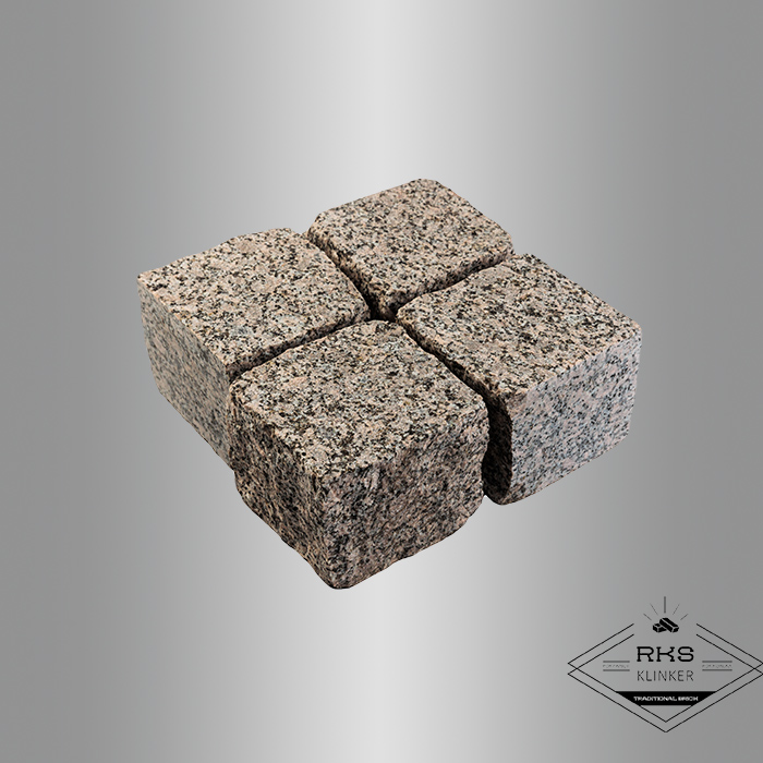 Гранитная брусчатка Возрождение, Термо колотая, 100x100x100 мм в Курске