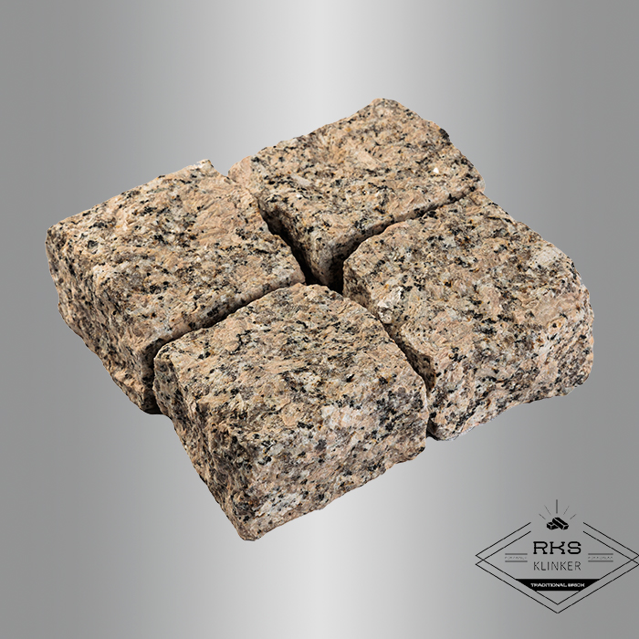 Гранитная брусчатка Жалгыз, Колотая, 100x100x50 мм в Курске