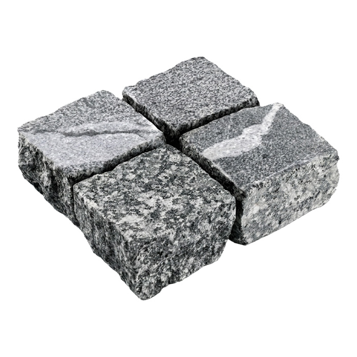 Гранитная брусчатка Snow Obsidian, Карандаш, 100x100 мм в Курске