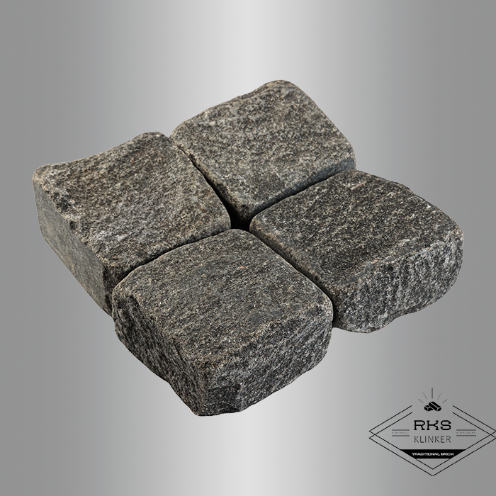Гранитная брусчатка Габбро, Галтованная, 100x100x50 мм в Курске