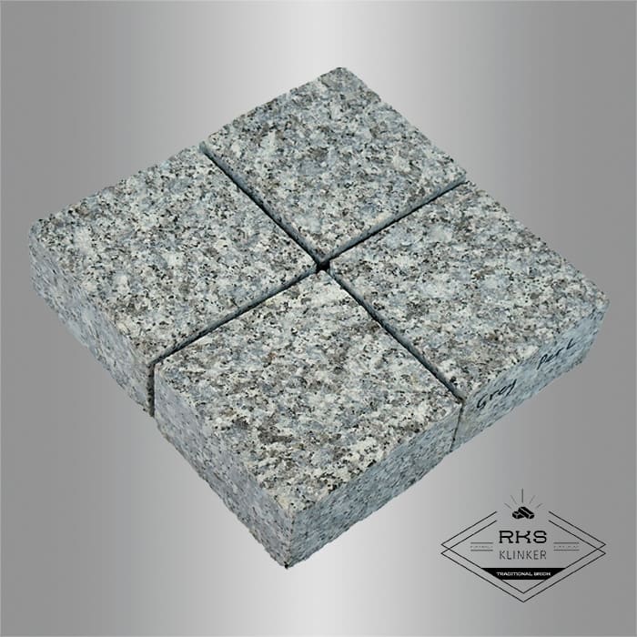 Гранитная брусчатка Grey Pearl, Пиленая, 100x100 мм в Курске