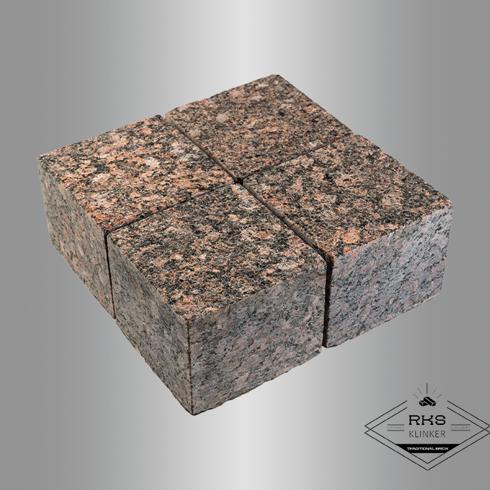 Гранитная брусчатка Дымовская, Термо пиленая, 100x100х80 мм в Курске