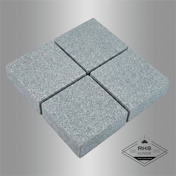 Гранитная брусчатка RKS SLATE Сильвер Пёрл, пиленая 100х100 мм в Курске