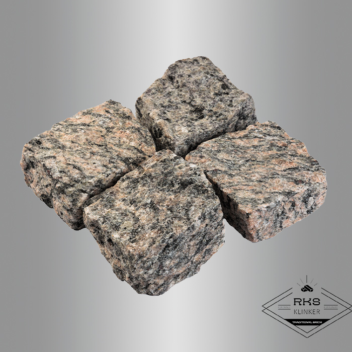 Гранитная брусчатка Ладожская, Колотая, 100x100x50 мм в Курске