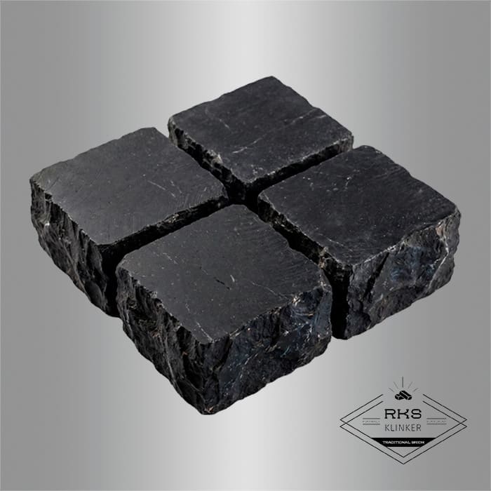 Брусчатка из известняка RKS Slate Belgian Black 100x100x40 мм в Курске