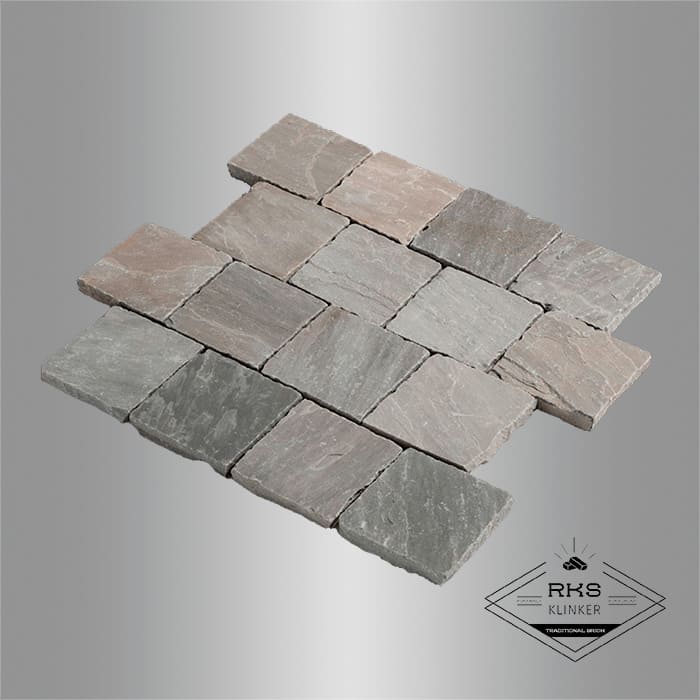 Брусчатка из песчаника RKS Slate Belgian Grey 100x100x40 мм в Курске