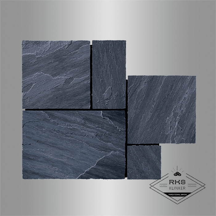 Мозаика из камня известняк RKS SLATE Belgian Black в Курске
