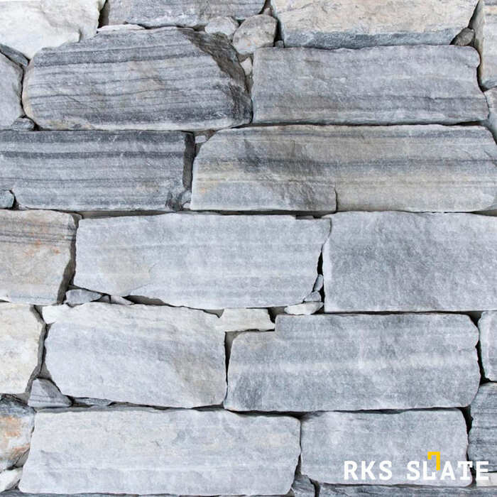 Фасадный облицовочный камень Cloudy Grey Quartz Strips в Курске
