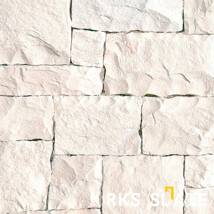 Фасадный облицовочный камень White Limestone Castle в Курске