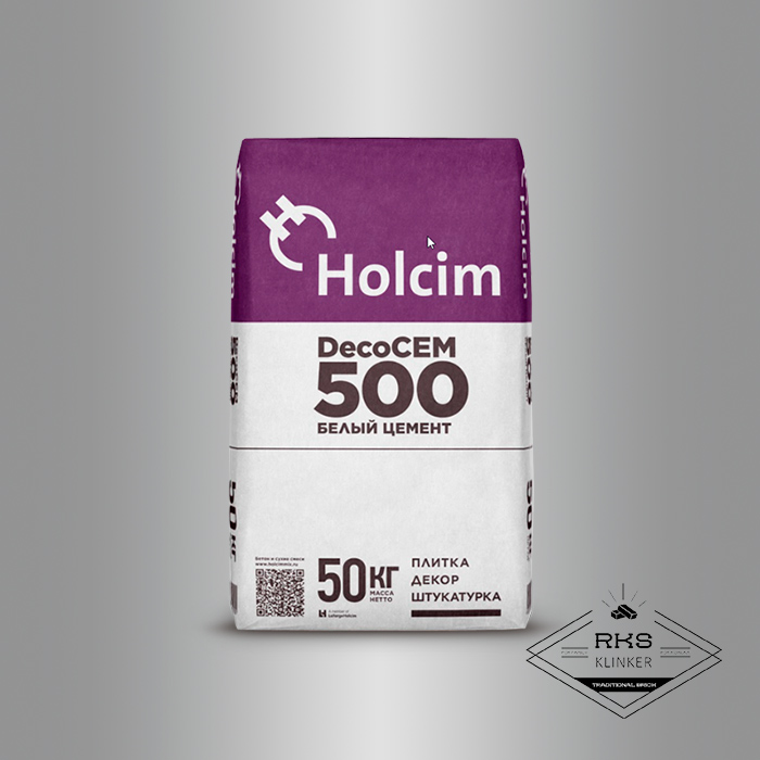 Цемент белый Holcim DecoCEM 500, 50 кг в Курске