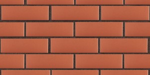 Кирпич клинкерный Лондон Красный, гладкий 0,7 НФ на коричневом шве