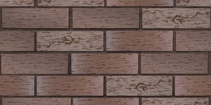 Клинкерный кирпич ЛСР Брюгге тёмно-терракотовый, Береста, 0,7 НФ на коричневом шве