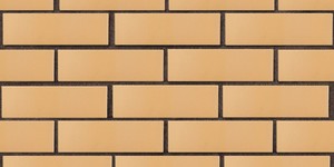 Кирпич облицовочный ЛСР, Пшеничный, гладкий, 1 НФ на коричневом шве