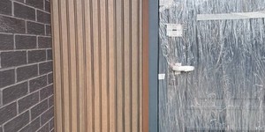 Реечная панель Middle Lines, Australian Palisander, Co-Extrusion фасад из реек реальные фото объекта (3)