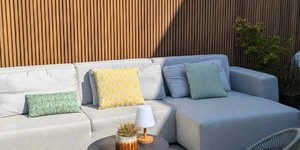 Реечная панель ДПК Turtle Shell, Middle Lines, Australian Palisander Co-Extrusion коричневый забор из реечных панелей дпк (2)