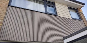 Реечная панель ДПК Turtle Shell, Middle Lines, Canadian Maple Co-Extrusion купить рейки для  отделки наружных стен дома (5)