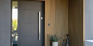 Реечная панель ДПК Turtle Shell, Middle Lines, Siberian Pine Co-Extrusion отделка парадного фхода рейками