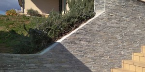 Подпорные стены из камня фото 3D панели RKS SLATE Кварцит Grey Slate Classic купить в РКС Клинкер (4)