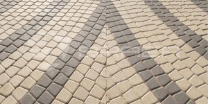 Укладка тротуарной плитки извилистые дорожки - Браер КЛАССИКО КРУГОВАЯ БЕЛЫЙ, СЕРЫЙ
